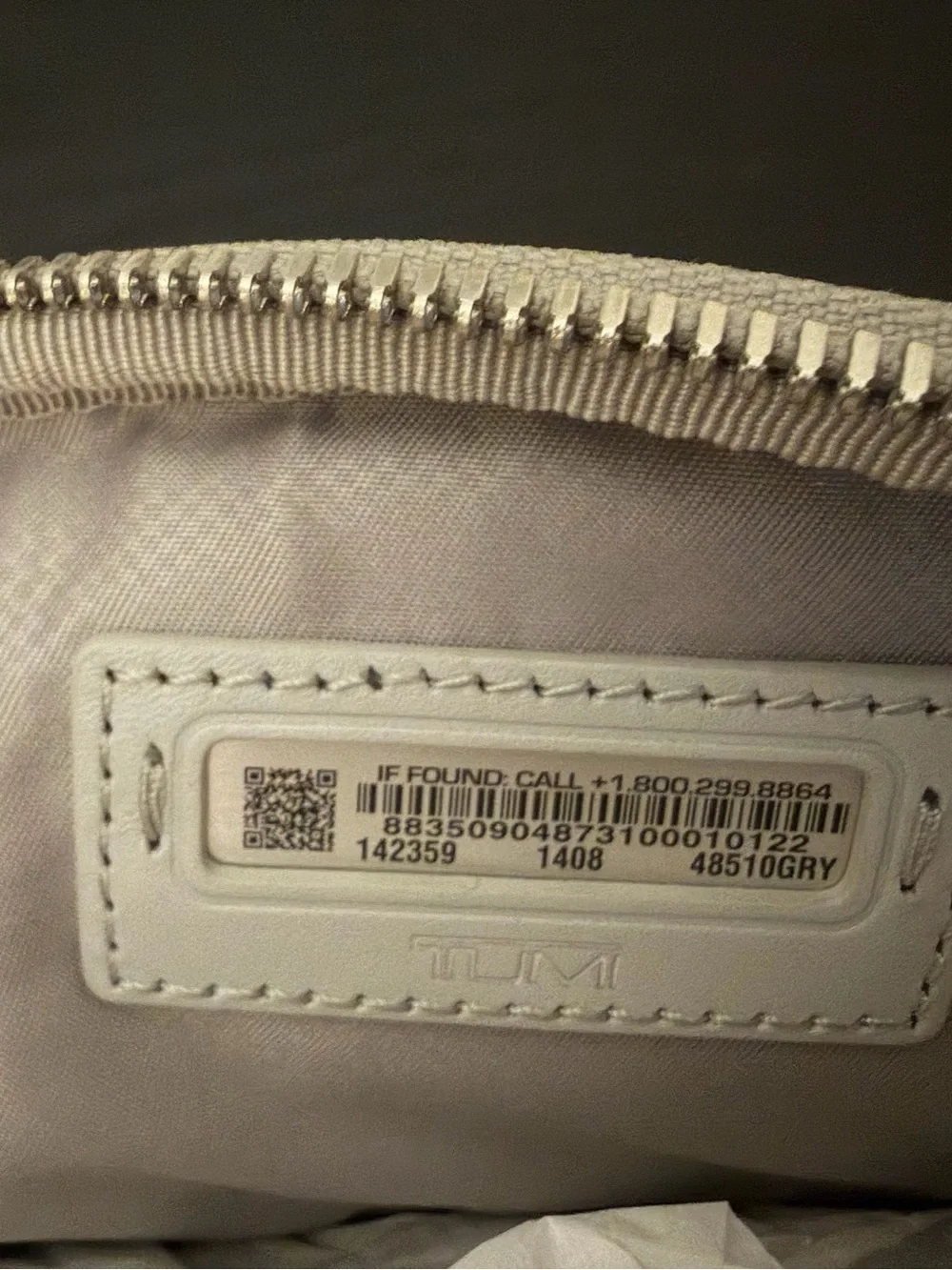 Tumi Small White Top-Handle Mini Crossbody
